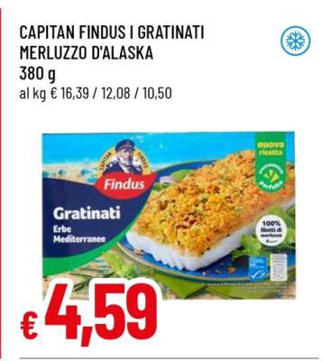 CAPITAN FINDUS I GRATINATI MERLUZZO D'ALASKA