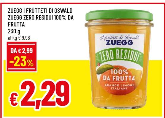ZUEGG I FRUTTETI DI OSWALD ZUEGG ZERO RESIDUI 100% DA FRUTTA