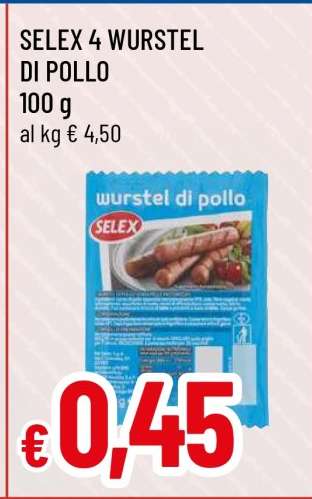 SELEX 4 WURSTEL DI POLLO