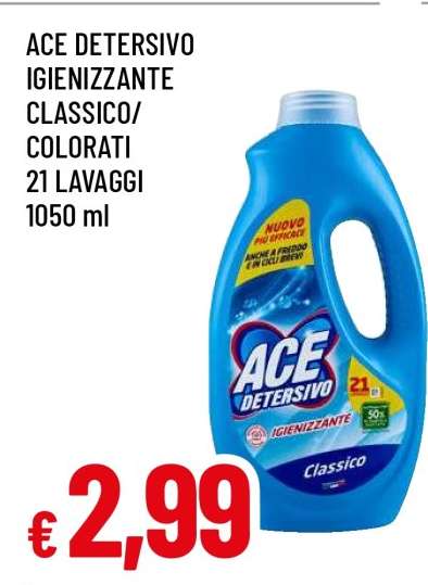 ACE DETERSIVO IGIENIZZANTE CLASSICO/COLORATI