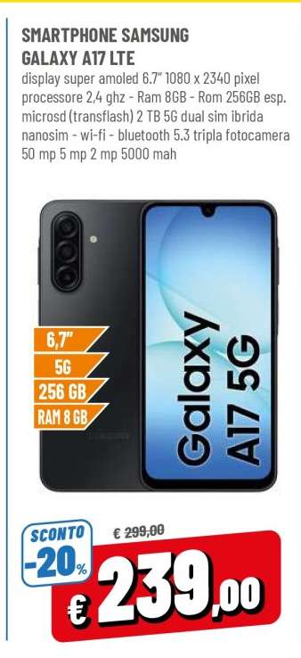 SMARTPHONE SAMSUNG GALAXY A17 LTE