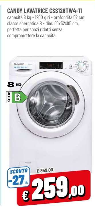 CANDY LAVATRICE CSS128TW4-11