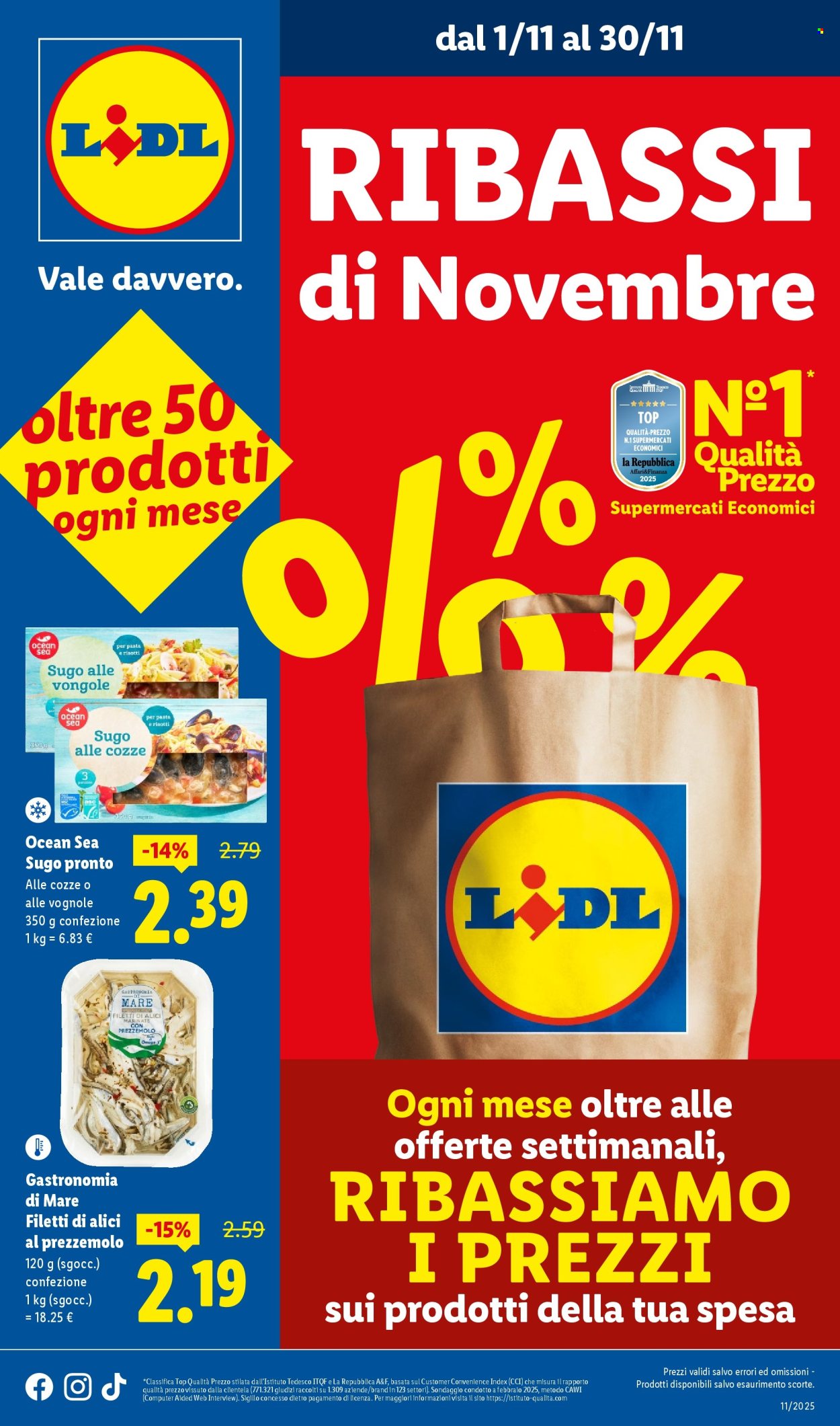 Volantino Lidl - 1/11/2025 - 30/11/2025. Pagina 1