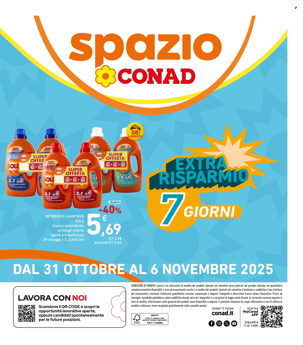 Volantino Spazio Conad - 31/10/2025 - 6/11/2025. Pagina 1