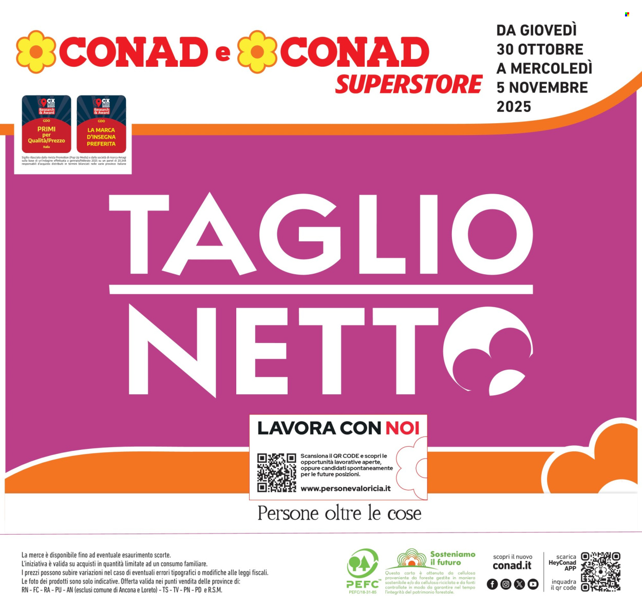 Volantino Conad Superstore - 30/10/2025 - 5/11/2025. Pagina 1
