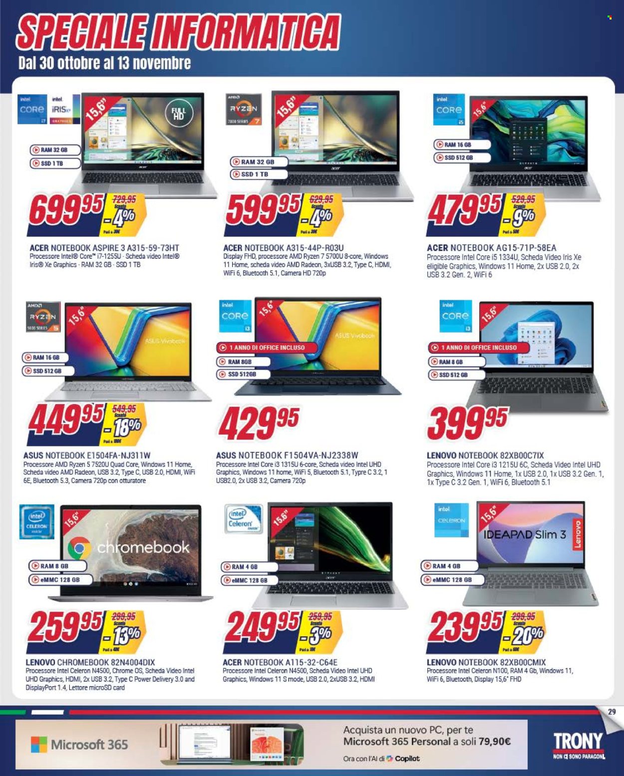 Volantino Trony - 30/10/2025 - 24/11/2025. Pagina 29