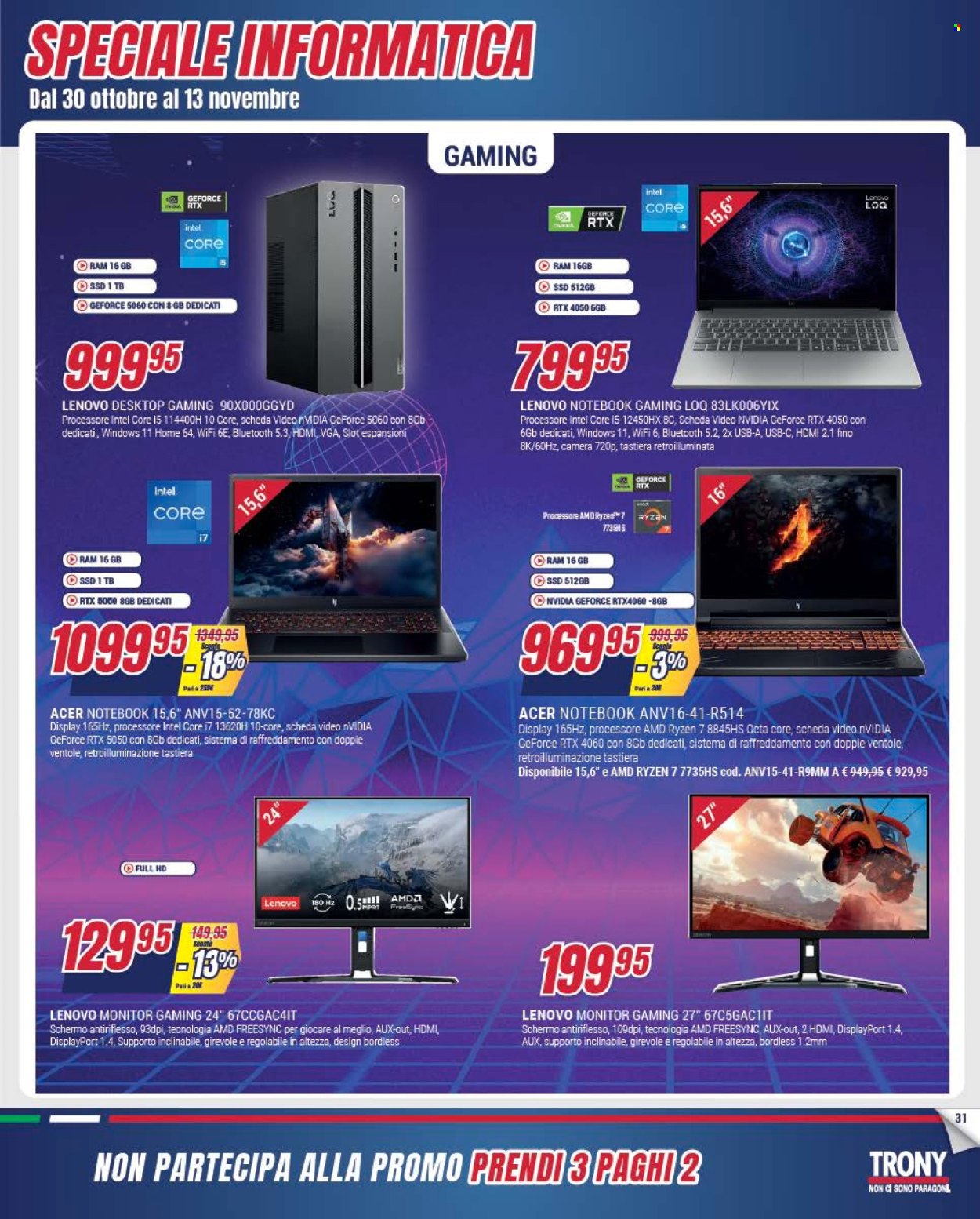 Volantino Trony - 30/10/2025 - 24/11/2025. Pagina 31