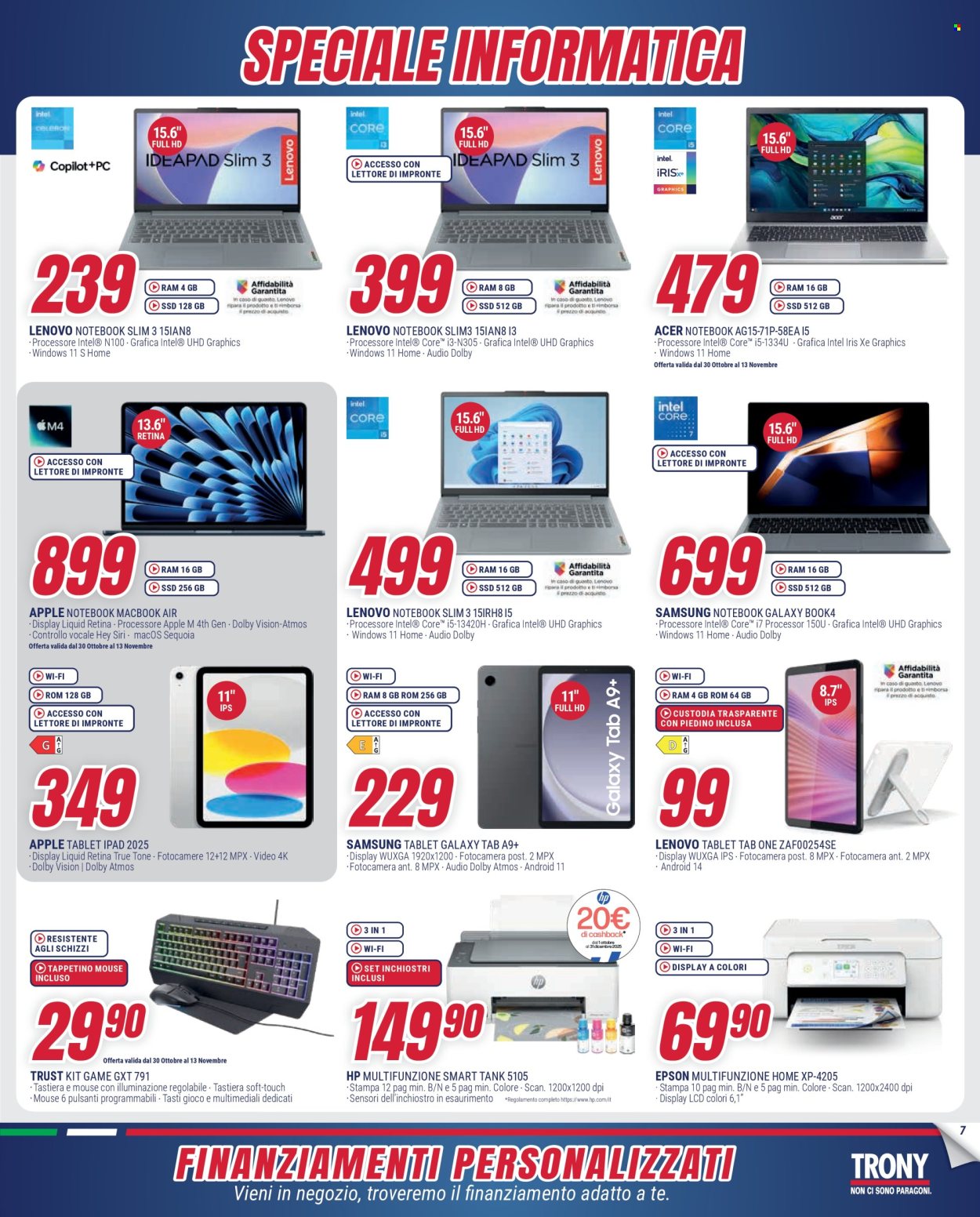 Volantino Trony - 30/10/2025 - 24/11/2025. Pagina 7