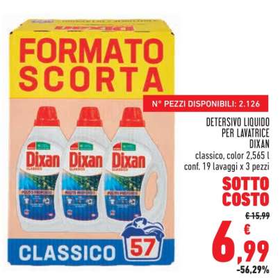 Dixan Detersivo Liquido per Lavatrice