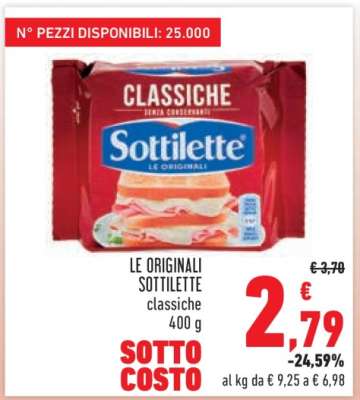 LE ORIGINALI SOTTILETTE classiche