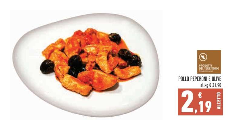 POLLO PEPERONI E OLIVE