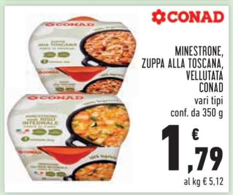 MINESTRONE, ZUPPA ALLA TOSCANA, VELLUTATA CONAD