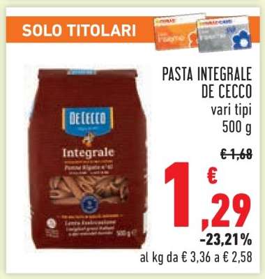 Pasta Integrale De Cecco
