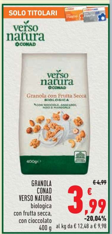 Granola Conad Verso Natura