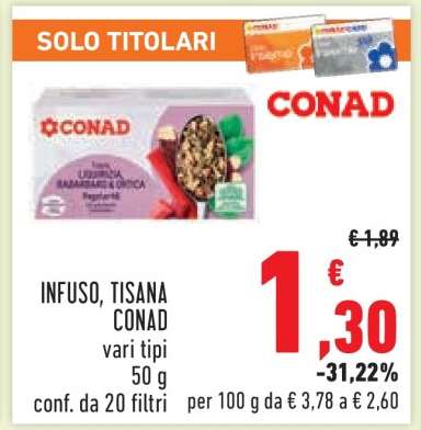 Infuso, Tisana Conad