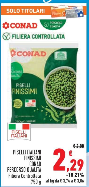 Piselli Italiani Finissimi Conad