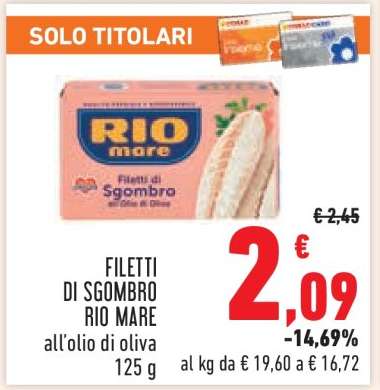 Filetti di sgombro Rio Mare