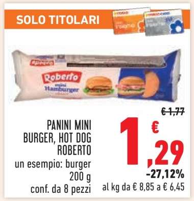 PANINI MINI BURGER, HOT DOG ROBERTO