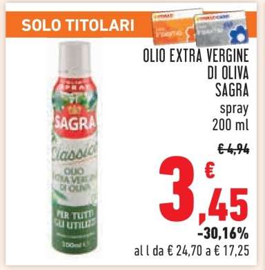 OLIO EXTRA VERGINE DI OLIVA SAGRA