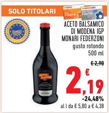Aceto Balsamico di Modena IGP Monari Federzoni
