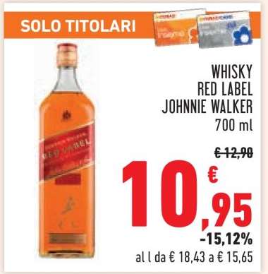 WHISKY RED LABEL JOHNNIE WALKER
