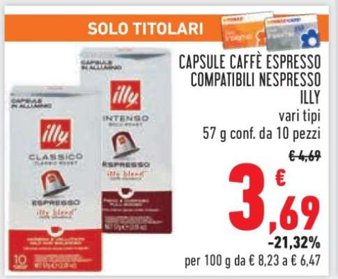 Capsule Caffè Espresso Compatibili Nespresso Illy