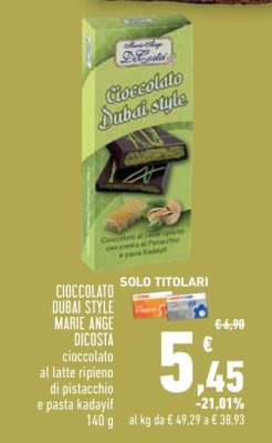 CIOCCOLATO DUBAI STYLE MARIE ANGE DICOSTA