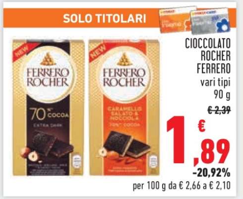 CIOCCOLATO ROCHER FERRERO