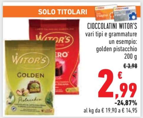 Cioccolatini Witor's