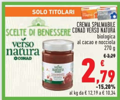 Crema Spalmabile Conad Verso Natura