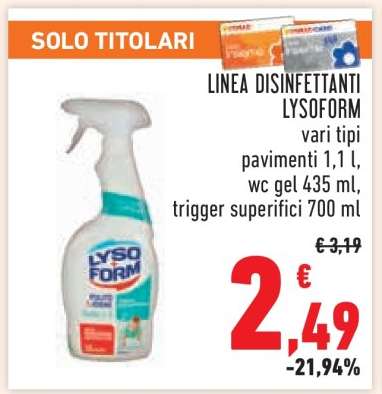 LINEA DISINFETTANTI LYSOFORM