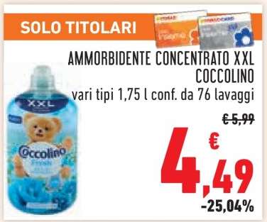 Ammorbidente Concentrato XXL Coccolino