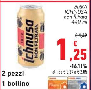 BIRRA ICHNUSA non filtrata 440 ml