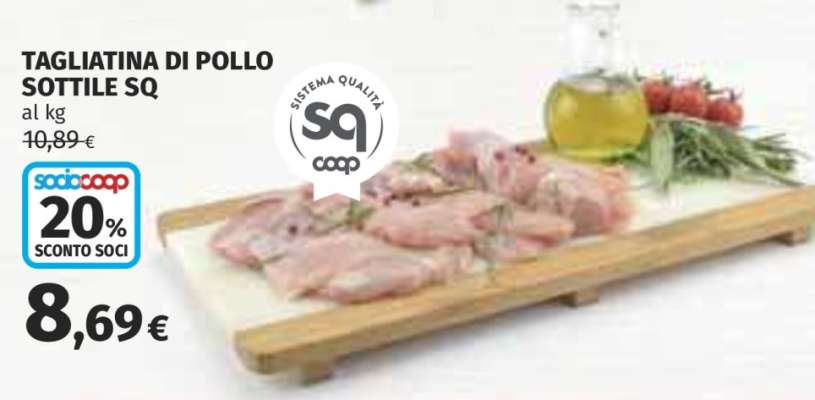 TAGLIATINA DI POLLO SOTTILE SQ