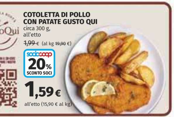COTOLETTA DI POLLO CON PATATE GUSTO QUI