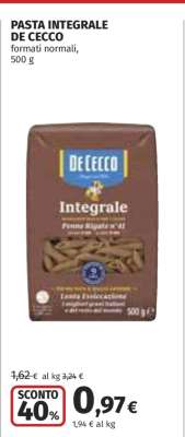 Pasta Integrale De Cecco