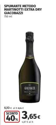 Spumante Metodo Martinotti Extra Dry Giacobazzi