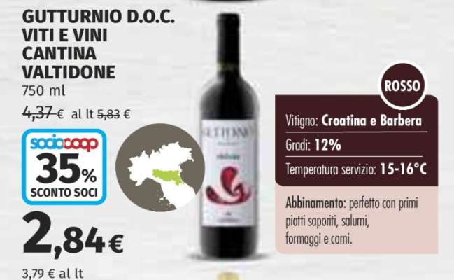 GUTTURNIO D.O.C. VITI E VINI CANTINA VALTIDONE