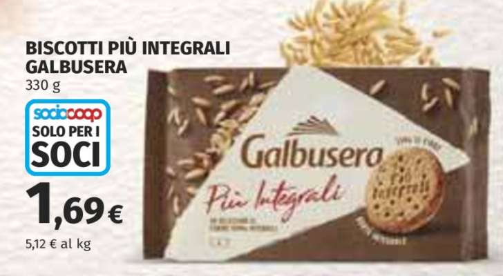 BISCOTTI PIÙ INTEGRALI GALBUSERA