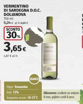 VERMENTINO DI SARDEGNA D.O.C. DOLIANOVA