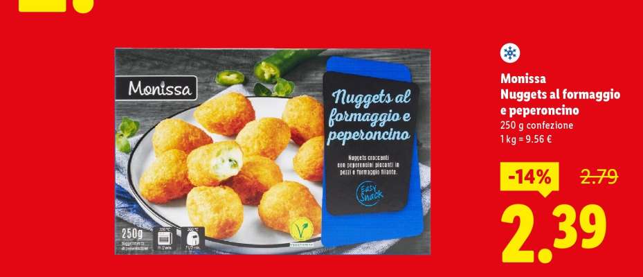 Monissa Nuggets al formaggio e peperoncino