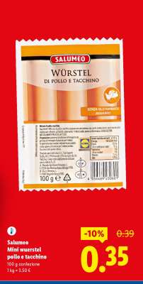 Salumeo Mini wurstel pollo e tacchino