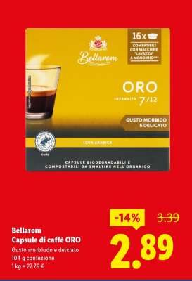 Bellarom Capsule di caffè ORO