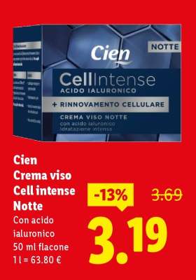 Cien Crema viso Cell intense Notte
