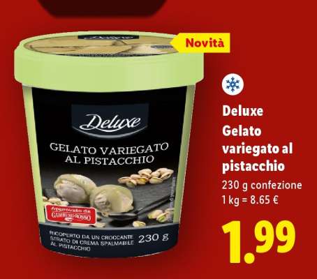 Deluxe Gelato variegato al pistacchio