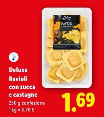 Deluxe Ravioli con zucca e castagne