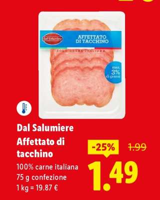 Dal Salumiere Affettato di tacchino