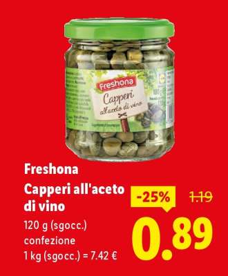 Freshona Capperi all'aceto di vino