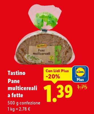 Tastino Pane multicereali a fette
