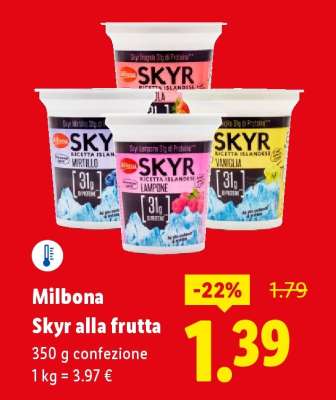Milbona Skyr alla frutta